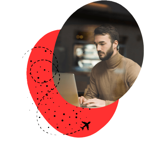 Person working with video at desk